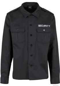 funktionales Brandit Security US Langarmhemd Schwarz