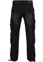 Modern Brandit men's denim cargo trousers, black