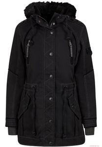 Warm Brandit women's Emma winter parka, black