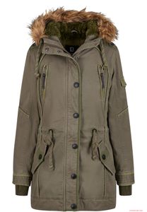 warm Brandit women's Emma winter parka olive