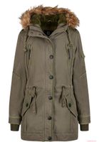 warm Brandit women's Emma winter parka olive