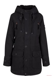 warmer Forvert Damen Fiss Parka Schwarz