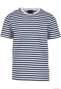classic Brandit Jersey Shirt Stripe Tee Navy White