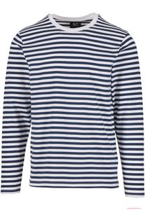 classic Brandit Jersey Shirt Stripe Long Sleeve Navy White