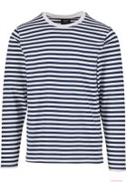 classic Brandit Jersey Shirt Stripe Long Sleeve Navy White
