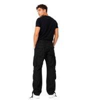 Rugged Brandit Pure Vintage Men's Cotton Cargo Trousers – Outdoor & Work Pants with 8 Pockets (B1003-00007 Black)