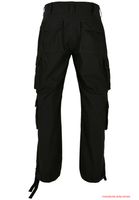 Pantaloni cargo Brandit Pure Vintage con 4 tasche sulle gambe, modello B1003-00007, neri