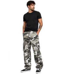 Pantaloni cargo robusti Brandit Pure Vintage – Urban Camo (mimetico grigio/bianco/antracite)