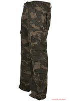 Pantaloni cargo da uomo Brandit Pure Vintage Pantaloni in cotone dallo stile vintage Dark Camo