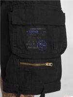 Short cargo vintage pour homme Brandit Savage, bermuda en coton, B2001-00007, noir