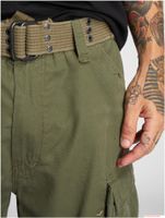 Short cargo vintage pour homme Brandit Savage, bermuda en coton vert olive B2001-00176