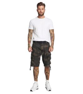 Pantaloncini cargo da uomo Brandit Savage Vintage, bermuda in cotone, B2001-00707, mimetico verde scuro