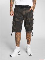 Pantaloncini cargo da uomo Brandit Savage Vintage, bermuda in cotone, B2001-00707, mimetico verde scuro