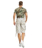 Pantaloncini cargo da uomo Brandit Savage Vintage, bermuda in cotone B2001-02610, bianco-grigio