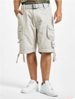 Pantaloncini cargo da uomo Brandit Savage Vintage, bermuda in cotone B2001-02610, bianco-grigio