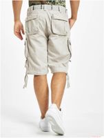 Pantaloncini cargo da uomo Brandit Savage Vintage, bermuda in cotone B2001-02610, bianco-grigio