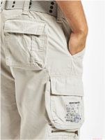 Pantaloncini cargo da uomo Brandit Savage Vintage, bermuda in cotone B2001-02610, bianco-grigio