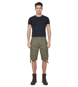 Pantaloncini cargo vintage Brandit resistenti, bermuda estivi in ​​stile militare, in cotone, modello B2002-00176, verde oliva