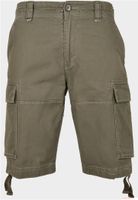 Pantaloncini cargo vintage Brandit resistenti, bermuda estivi in ​​stile militare, in cotone, modello B2002-00176, verde oliva