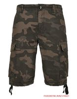 Pantaloncini cargo vintage Brandit resistenti, bermuda estivi in ​​stile militare, in cotone, modello B2002-00707, mimetico verde