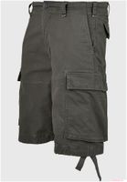 Order robust Brandit Vintage Cargo Shorts online – military-style cotton Bermuda shorts (B2002-01745, Anthracite Grey)
