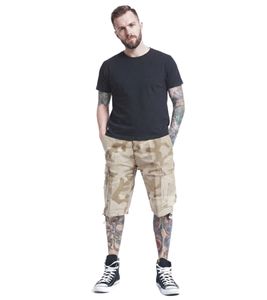 Pantaloncini cargo vintage Brandit, bermuda estivi in ​​stile militare, in cotone, modello B2002-02611, fantasia mimetica beige