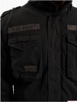 Chaqueta de campo Brandit M65 Giant para hombre, de algodón, con capucha, color negro (B3101)