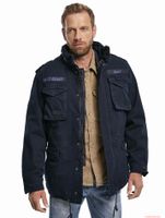 Chaqueta de campo Brandit M65 Giant para hombre, de algodón, con capucha, color azul marino (B3101)