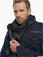 Chaqueta de campo Brandit M65 Giant para hombre, de algodón, con capucha, color azul marino (B3101)