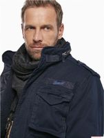 Chaqueta de campo Brandit M65 Giant para hombre, de algodón, con capucha, color azul marino (B3101)