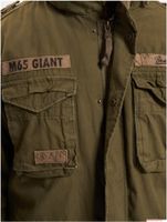 Giacca da campo da uomo Brandit M65 Giant, giacca in cotone stile transizionale con cappuccio, B3101 Verde oliva