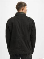 Stylish Brandit Britannia Men's Cotton Field Jacket with Stand-Up Collar and Hood B3116 Black
