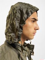 Chaqueta de campo Brandit Britannia para hombre, de algodón con cuello alto y capucha, color verde oliva (B3116)