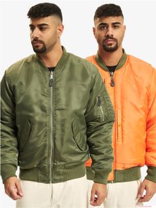 Giacca bomber classica Brandit MA1, reversibile 2 in 1 da uomo, codice B3149, verde oliva/arancione