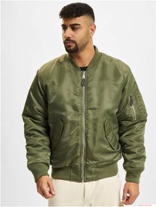 Classic Brandit MA1 Men's Bomber Jacket – Classic Transitional Jacket with Padded Lining (Olive/Orange)