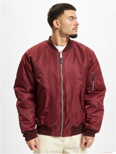 Brandit MA1 Men's Bomber Jacket – Classic Transitional Jacket with Padded Lining (B3149 Wine Red/Orange)