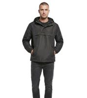 Lightweight Brandit Men's Summer Windbreaker Water-Repellent Hoodie Jacket B3162 Black