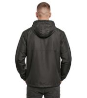 Lightweight Brandit Men's Summer Windbreaker Water-Repellent Hoodie Jacket B3162 Black