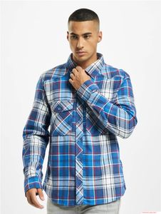 Classic Brandit Men's Plaid Flannel Shirt / Lumberjack Shirt – Long Sleeve B4002 Navy/Black