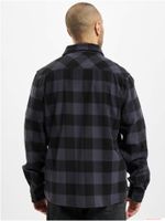 Classic Brandit Men's Plaid Flannel Shirt / Lumberjack Shirt – Long Sleeve B4002 Black/Grey