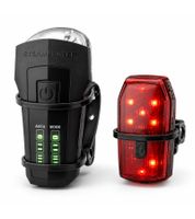 Kit de iluminación LED para bicicleta compuesto por una luz trasera y un faro delantero con control automático de brillo. Accesorio para bicicleta A0008349 Negro