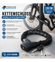 Fahrrad-Kettenschloss mit 2 Schlüssel Fahrrad-Zubehör ca. 120cm A0008346 Schwarz