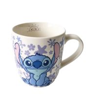 Mug en porcelaine Stitch, 275 ml, motif Stitch, tasse à café, accessoire de table, blanc/bleu