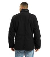 Rugged Brandit M65 Giant Men's Field Jacket (Model B3101) – a cotton transitional jacket with a hood, available in Black or Navy Blue.