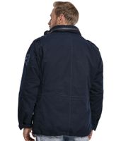 Rugged Brandit M65 Giant Men's Field Jacket (Model B3101) – a cotton transitional jacket with a hood, available in Black or Navy Blue.