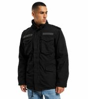 Rugged Brandit M65 Giant Men's Field Jacket (Model B3101) – a cotton transitional jacket with a hood, available in Black or Navy Blue.