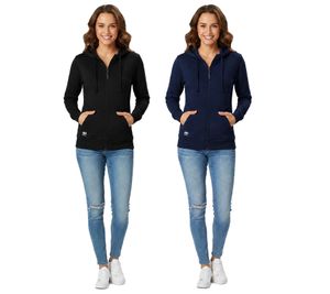 alltagstaugliche Helly Hansen Damen Sweat-Jacke mit Kapuze Zip-Hoodie mit Taschen 280 g/m² 79217 in Schwarz oder Dunkelblau