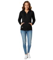 alltagstaugliche Helly Hansen Damen Sweat-Jacke mit Kapuze Zip-Hoodie mit Taschen 280 g/m² 79217 in Schwarz oder Dunkelblau