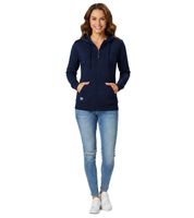 alltagstaugliche Helly Hansen Damen Sweat-Jacke mit Kapuze Zip-Hoodie mit Taschen 280 g/m² 79217 in Schwarz oder Dunkelblau