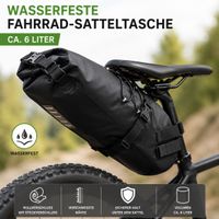 Wasserdichte Fahrradtasche für MTB, Trekking- & Rennrad Bike-Tasche Fahrrad-Organizer Schwarz